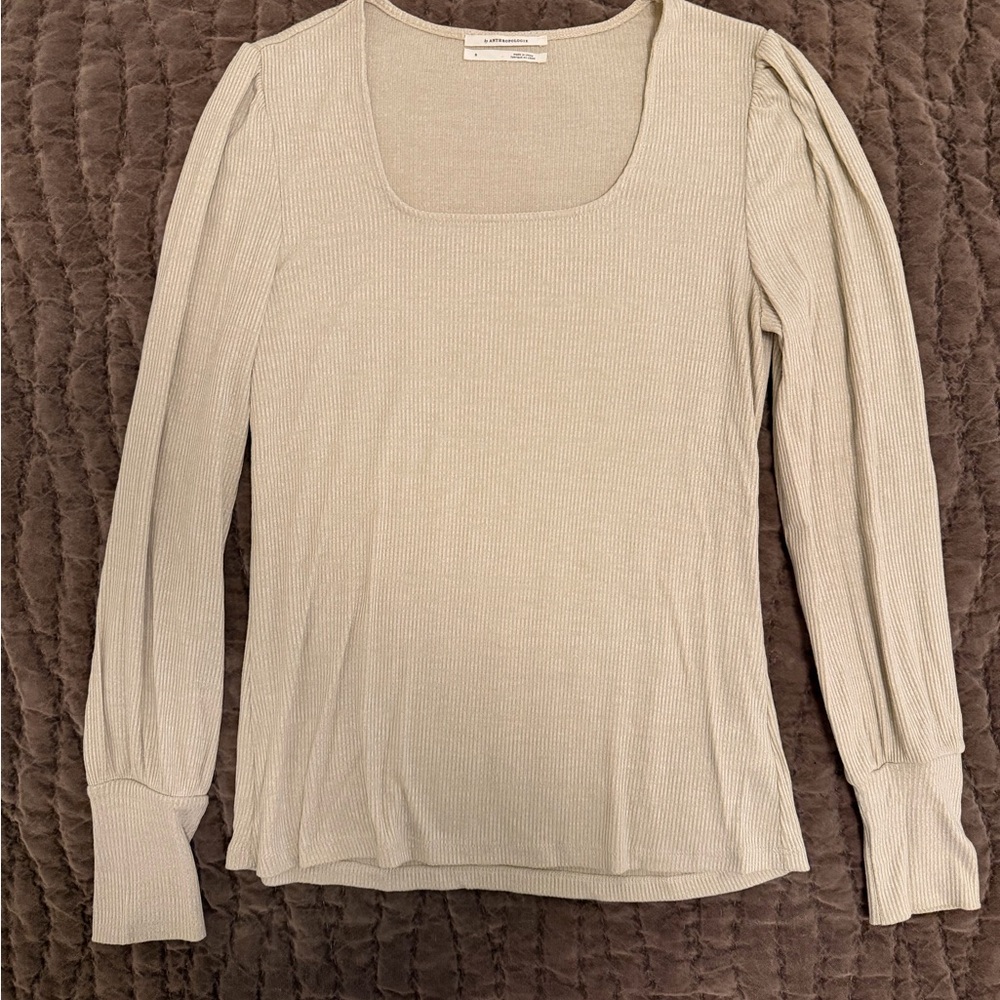 Women's Cream Long Sleeve Top